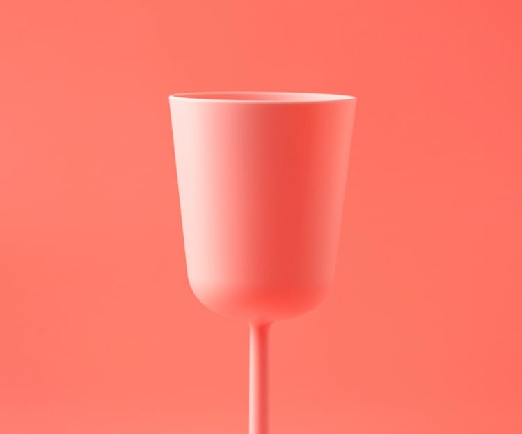 Audience image is a pink cup with white lights from the left and a pink background.